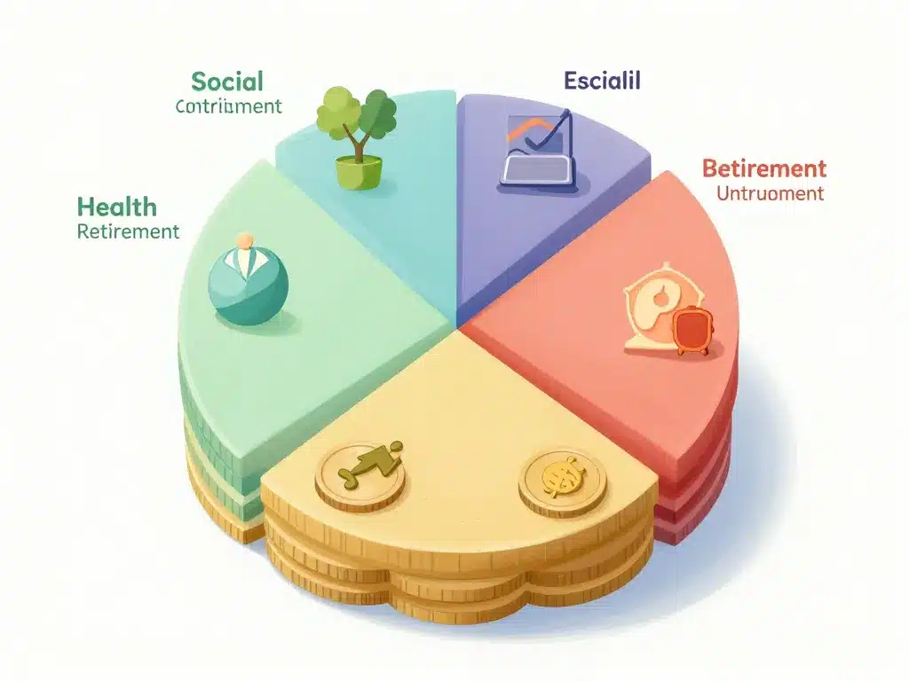 répartition cotisations 1820 brut en net