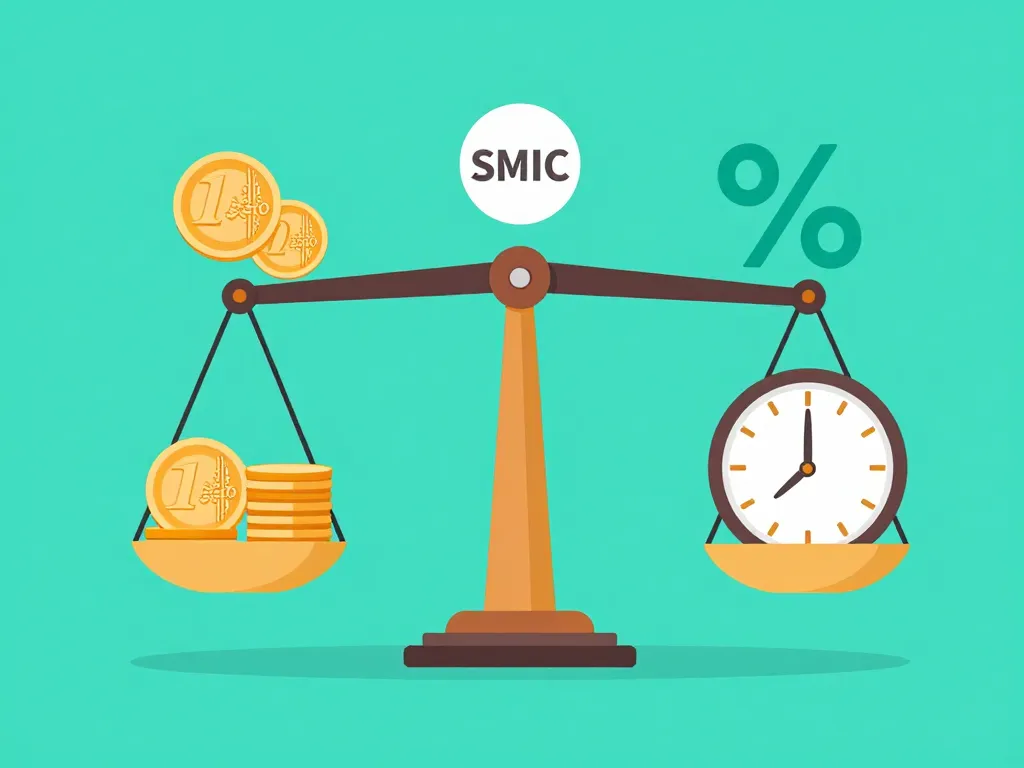 balance SMIC temps de travail charges pour 1950 brut en net