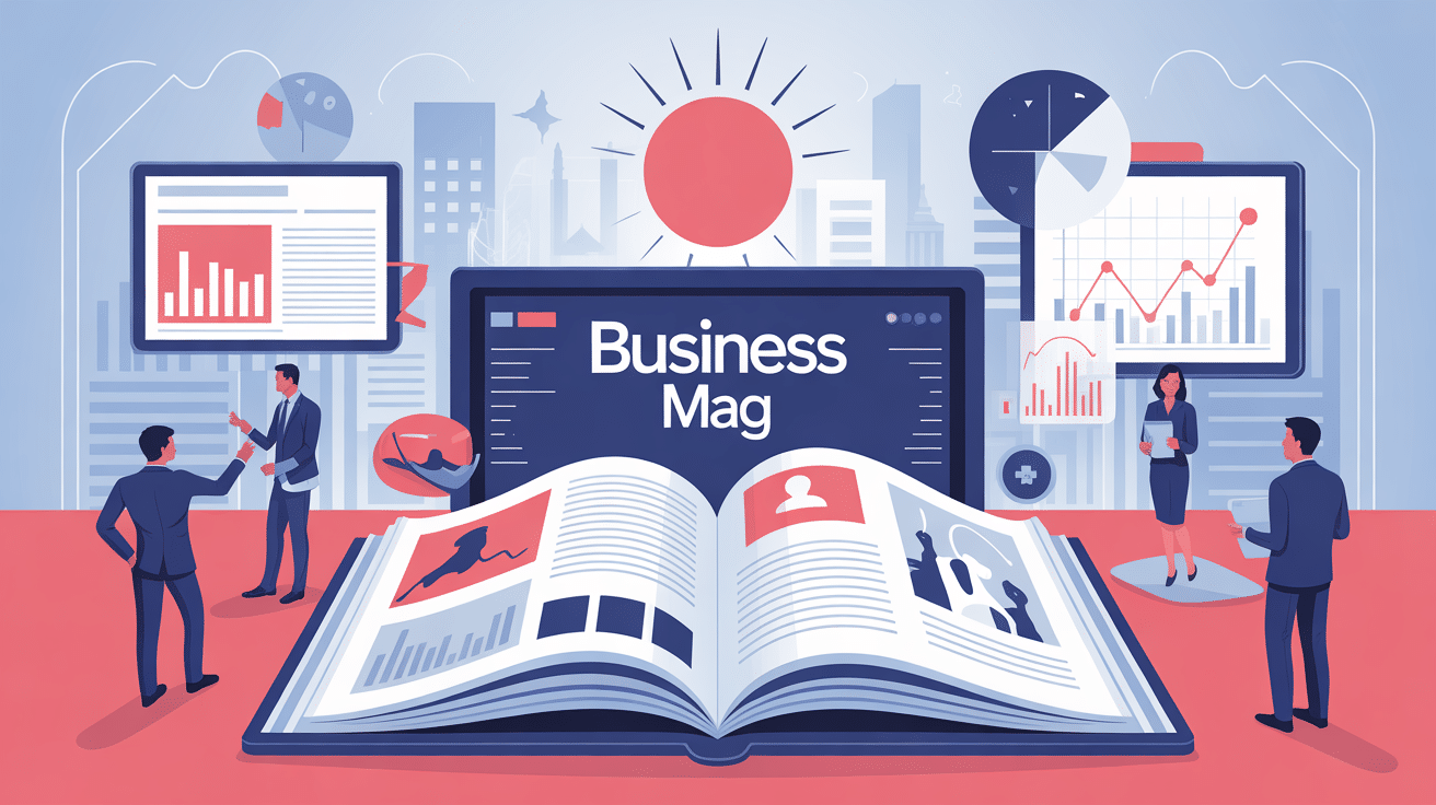 business mag en ligne illustrant la veille économique