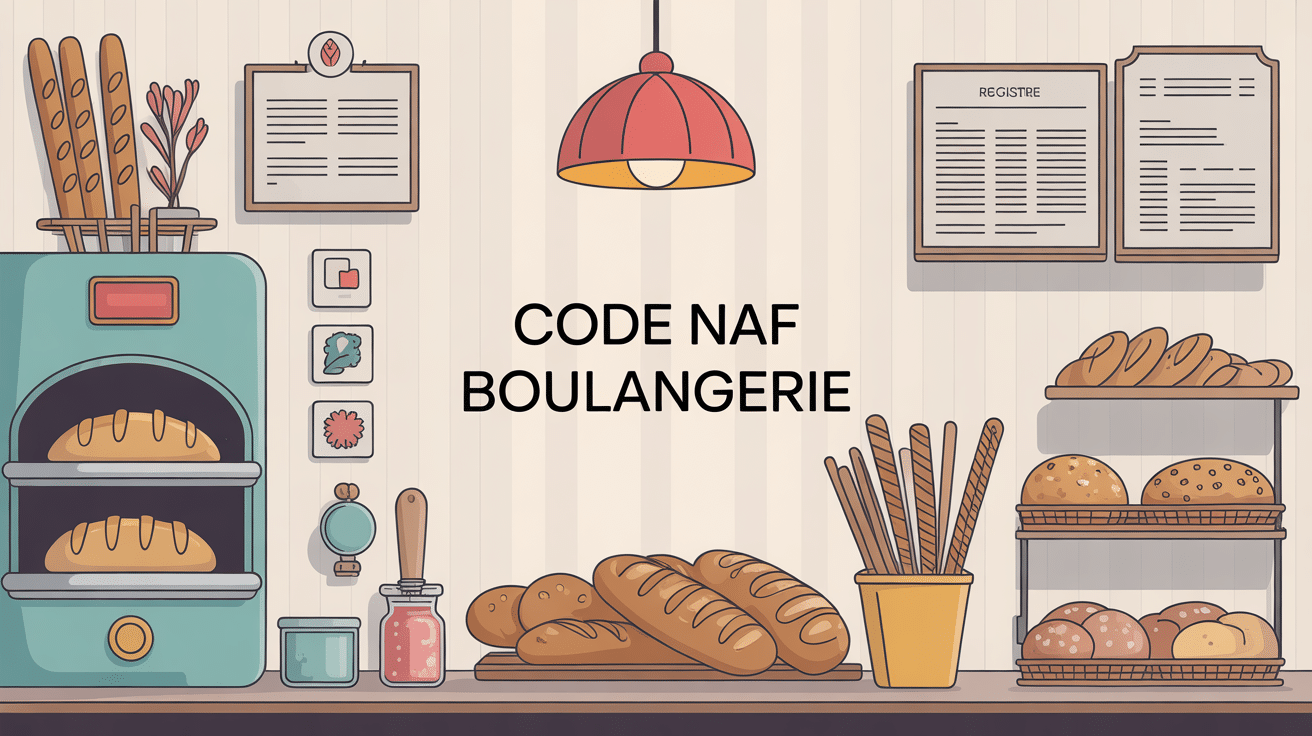 illustration code naf boulangerie registre four pain