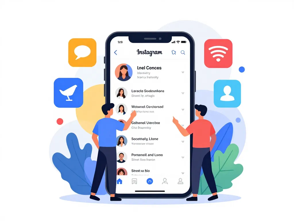 editorial smartphone description insta éléments bio