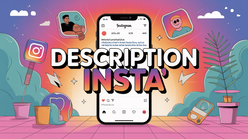 illustration moderne description insta smartphone