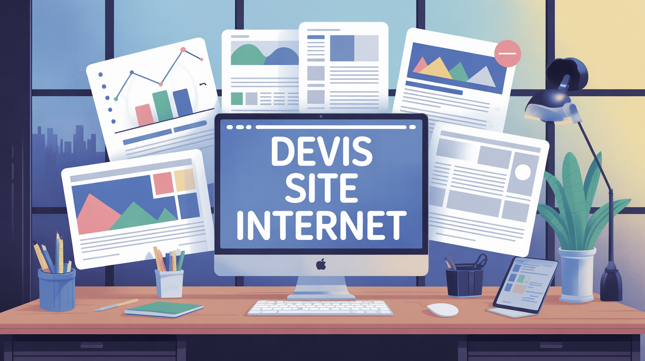 illustration devis site internet bureau moderne
