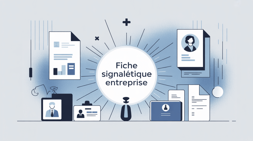 illustration fiche signalétique entreprise moderne