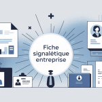 illustration fiche signalétique entreprise moderne
