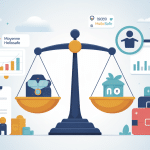 Illustration hellosafe moyenne balance dossiers graphiques