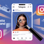 pp insta en grand loupe réseaux sociaux
