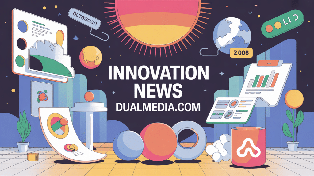 innovation news dualmedia.com illustration veille digitale moderne