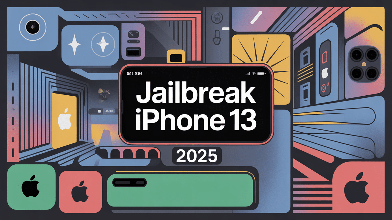 illustration jailbreak iphone 13 personnalisable sécurisée high tech