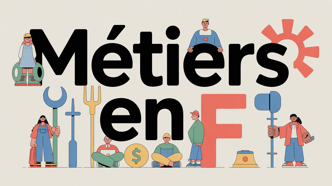 illustration métiers en f secteur diversité