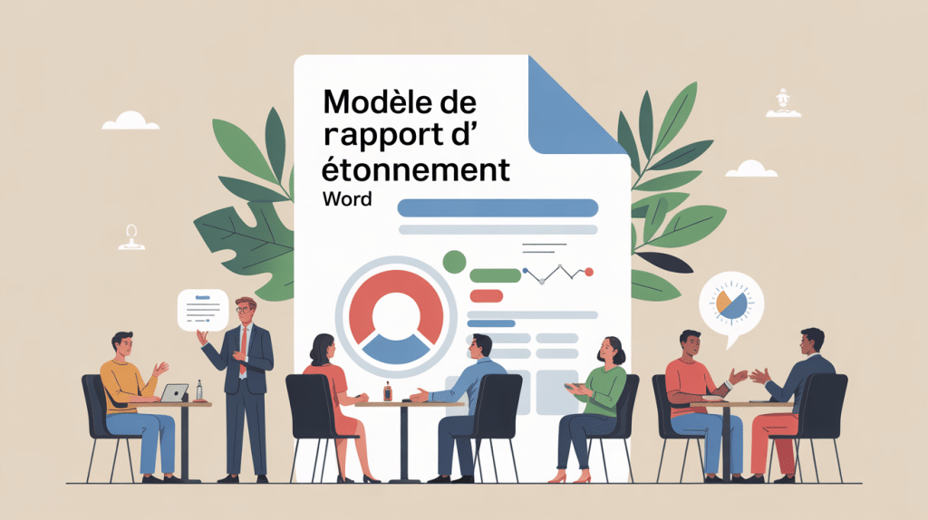 rapport d'étonnement modèle word gratuit stylisé en entreprise
