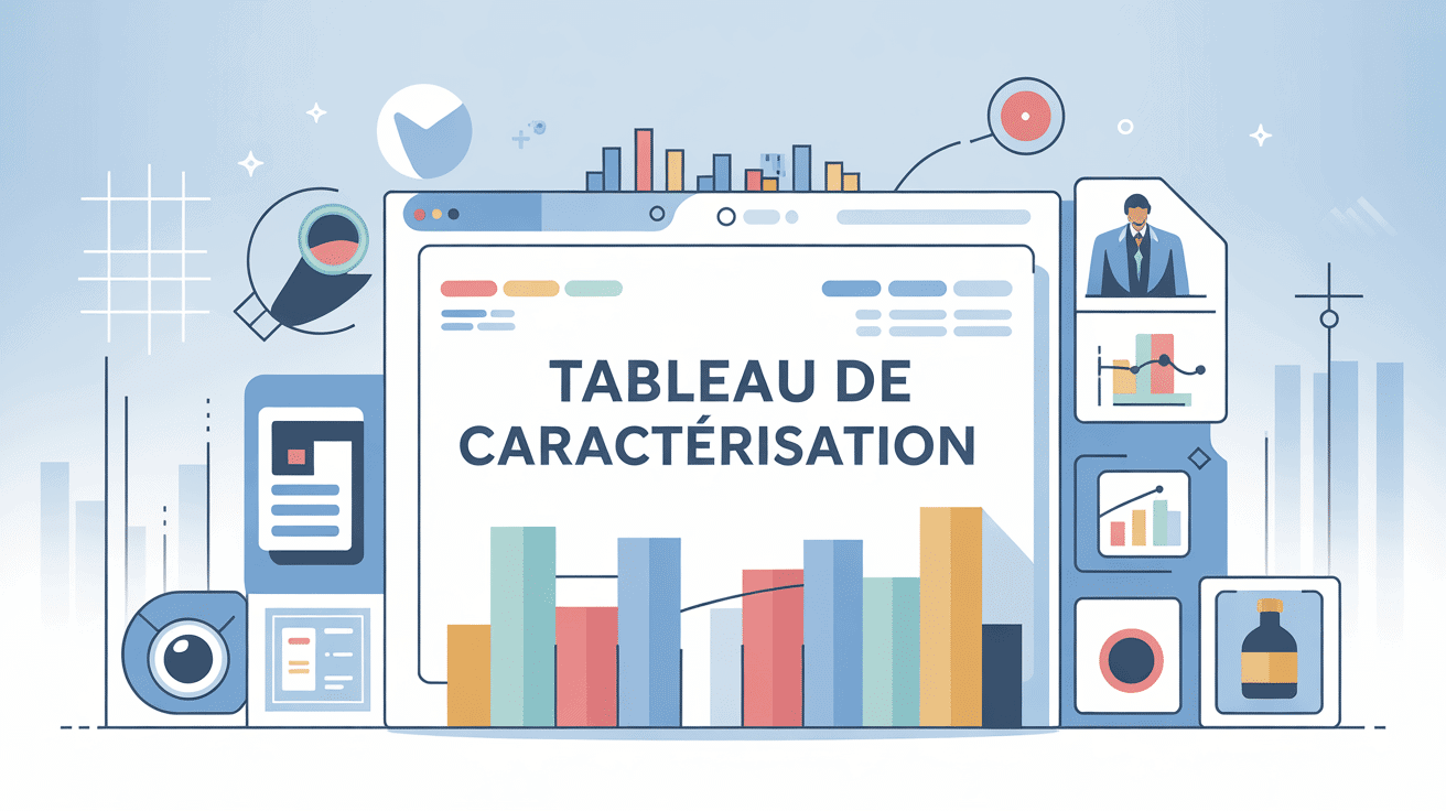 illustration tableau de caractérisation flat design