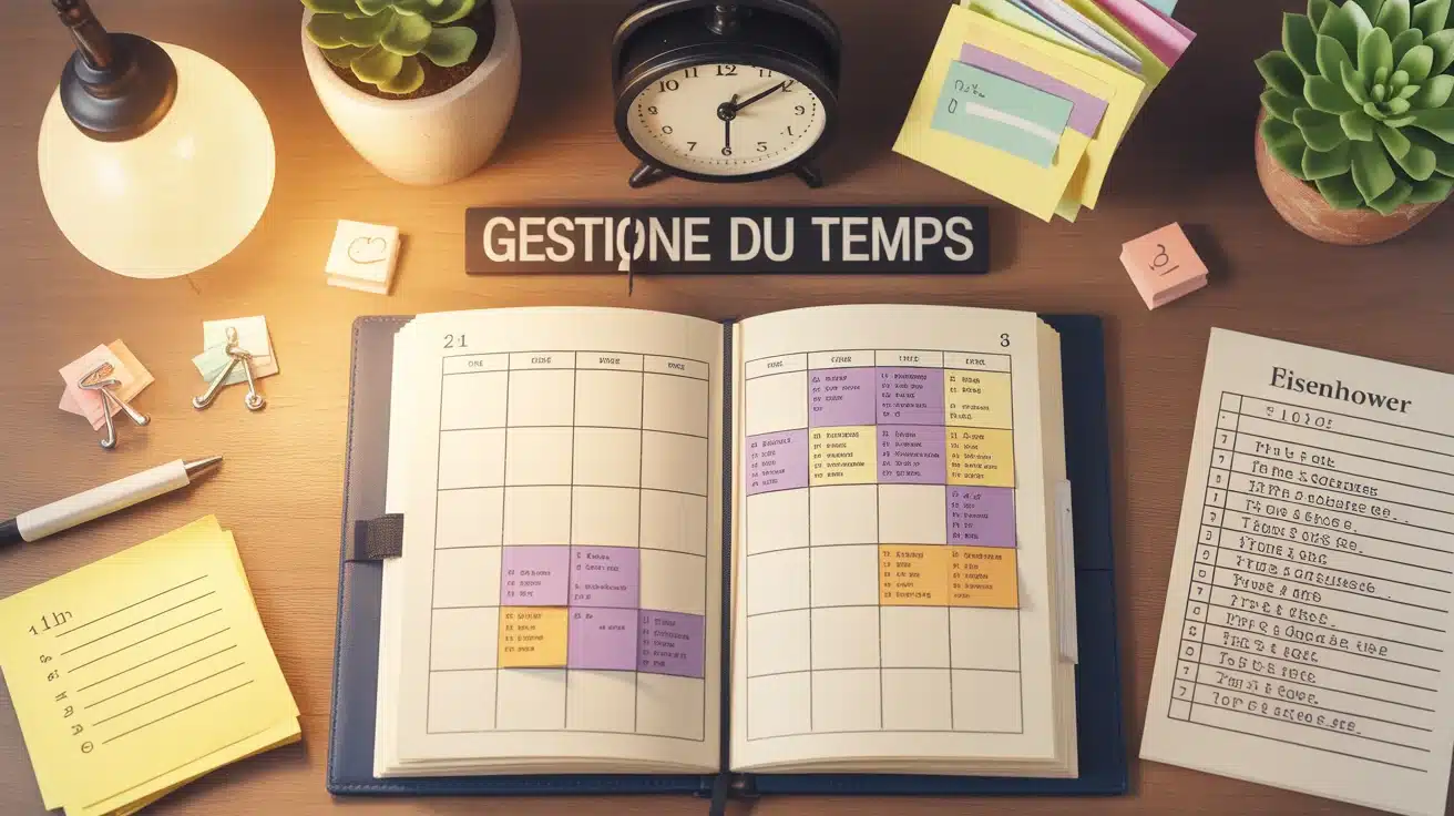 5 principes de la gestion du temps, agenda, checklist, matrice Eisenhower