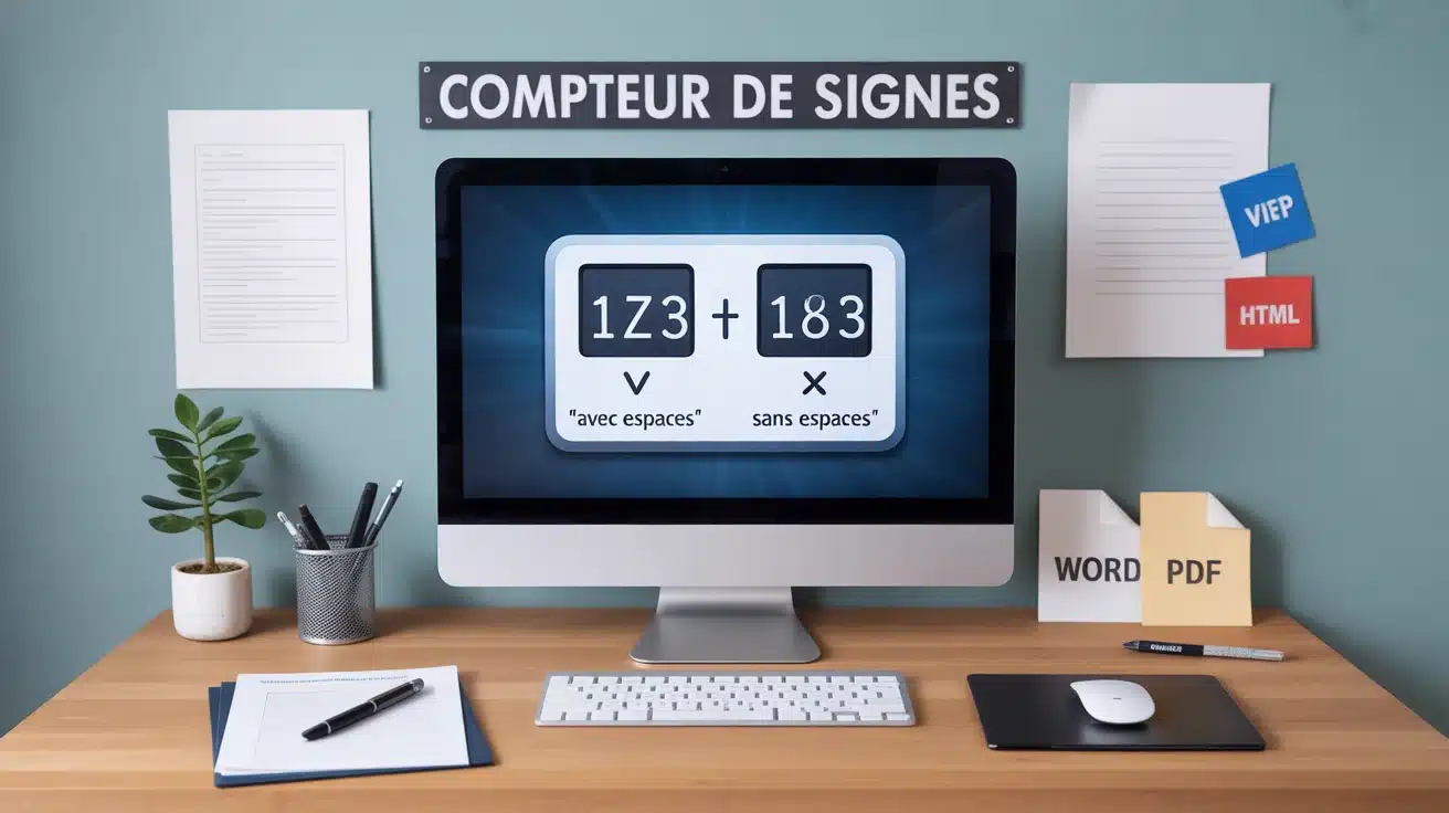 compteur de signes sur écran avec compteurs
