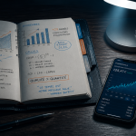 action a dividende aristocrate sur bureau avec graphique