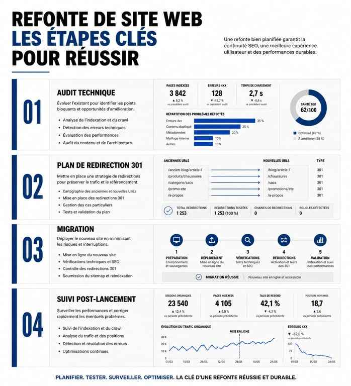 Étapes clés d'une refonte de site web réussie avec une agence SEO