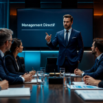 Management directif dans une salle de réunion