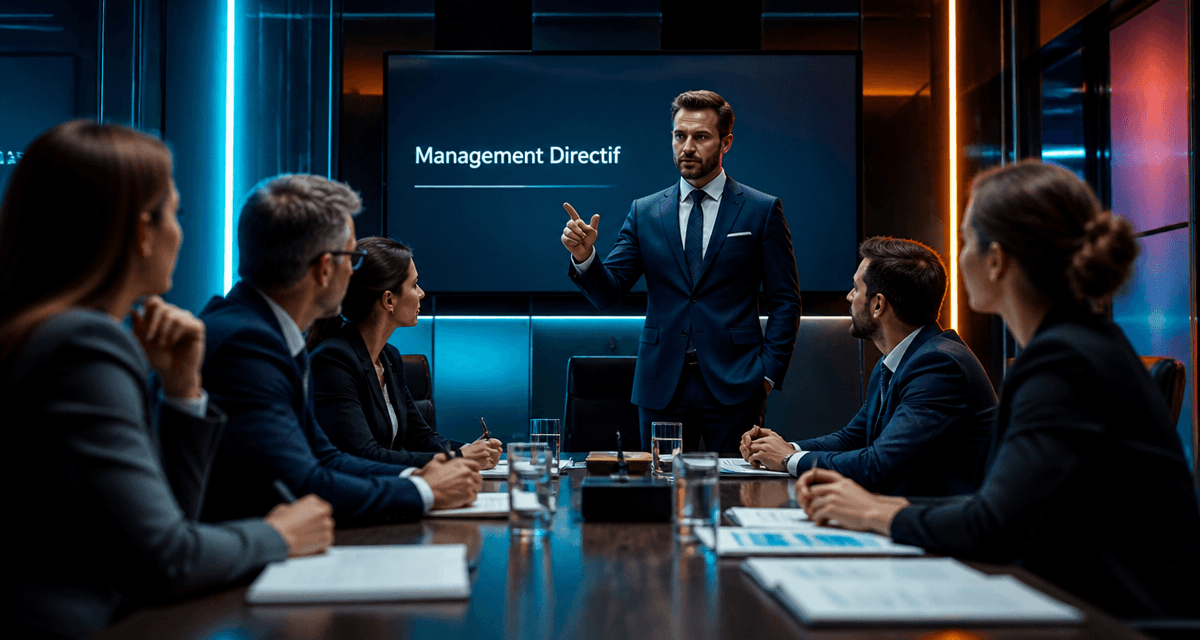 Management directif dans une salle de réunion
