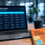 Outils IA community management sur bureau moderne