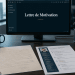 reconversion lettre de motivation sur bureau contemporain