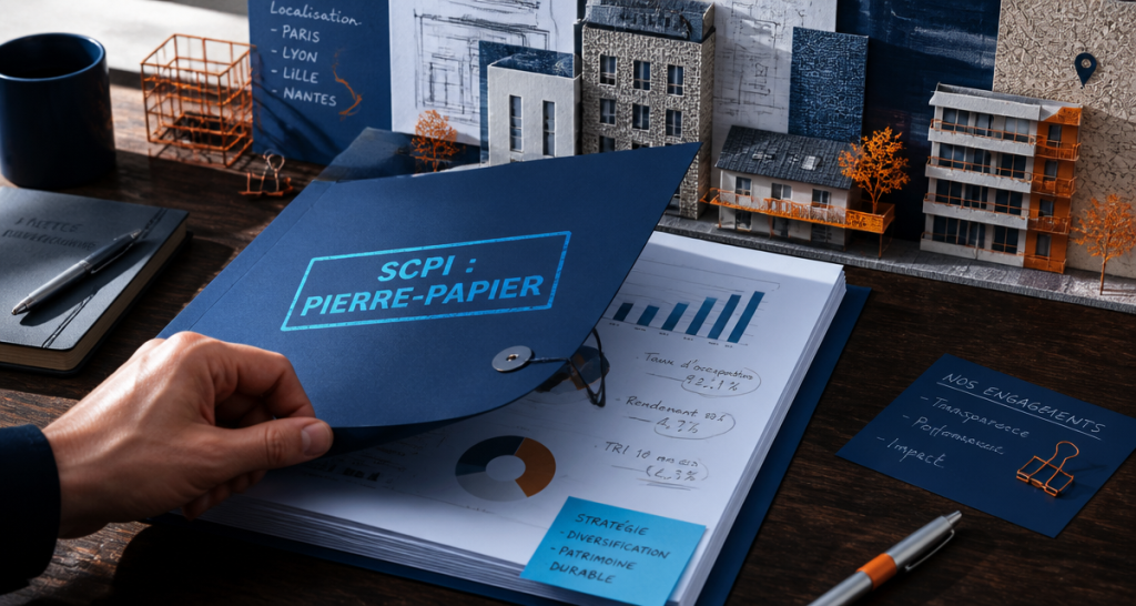 avis sur scpi dossier financier et maquette immobilière