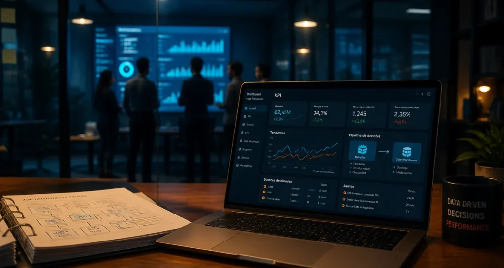 Business intelligence BI : tableau de bord KPI, ETL et data warehouse pour décisions stratégiques