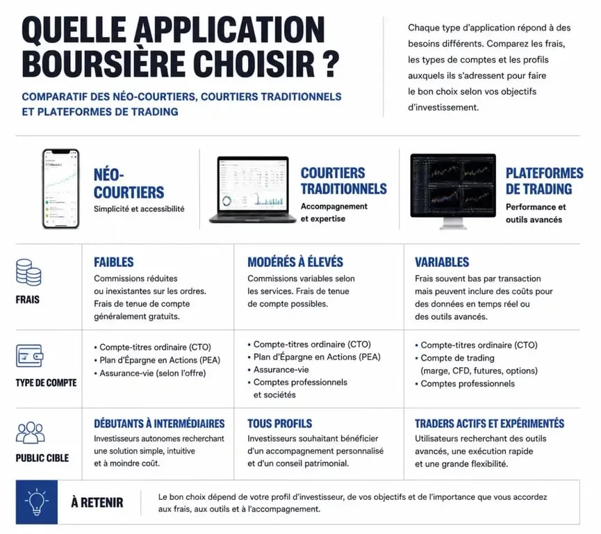 Comparatif des meilleures applications bourse pour investir en ligne