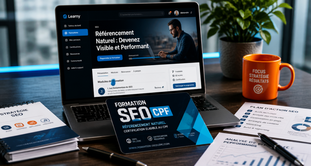 formation seo cpf carte sur ordinateur