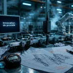 Innovation de procédé : chaîne de production avec capteurs IoT et optimisation du cycle.