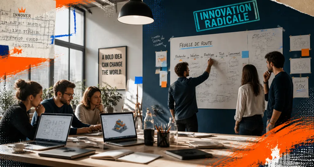 Innovation radicale équipe coworking