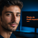 Jeune créateur pose en studio pour profil insta