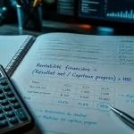 Rentabilité financière formule ROE : résultat net / capitaux propres x 100