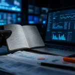 Agence de communication seo : dashboard SEO sur écran, rapport et carnet de notes