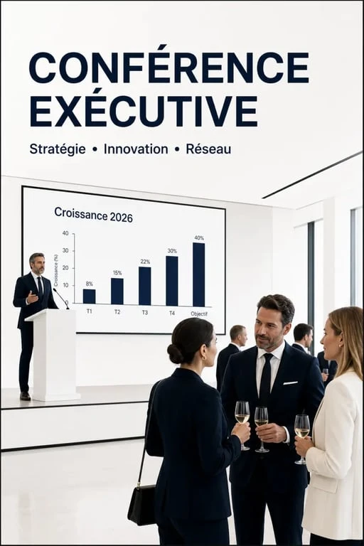 Événement corporate dans un lieu moderne avec prise de parole et networking