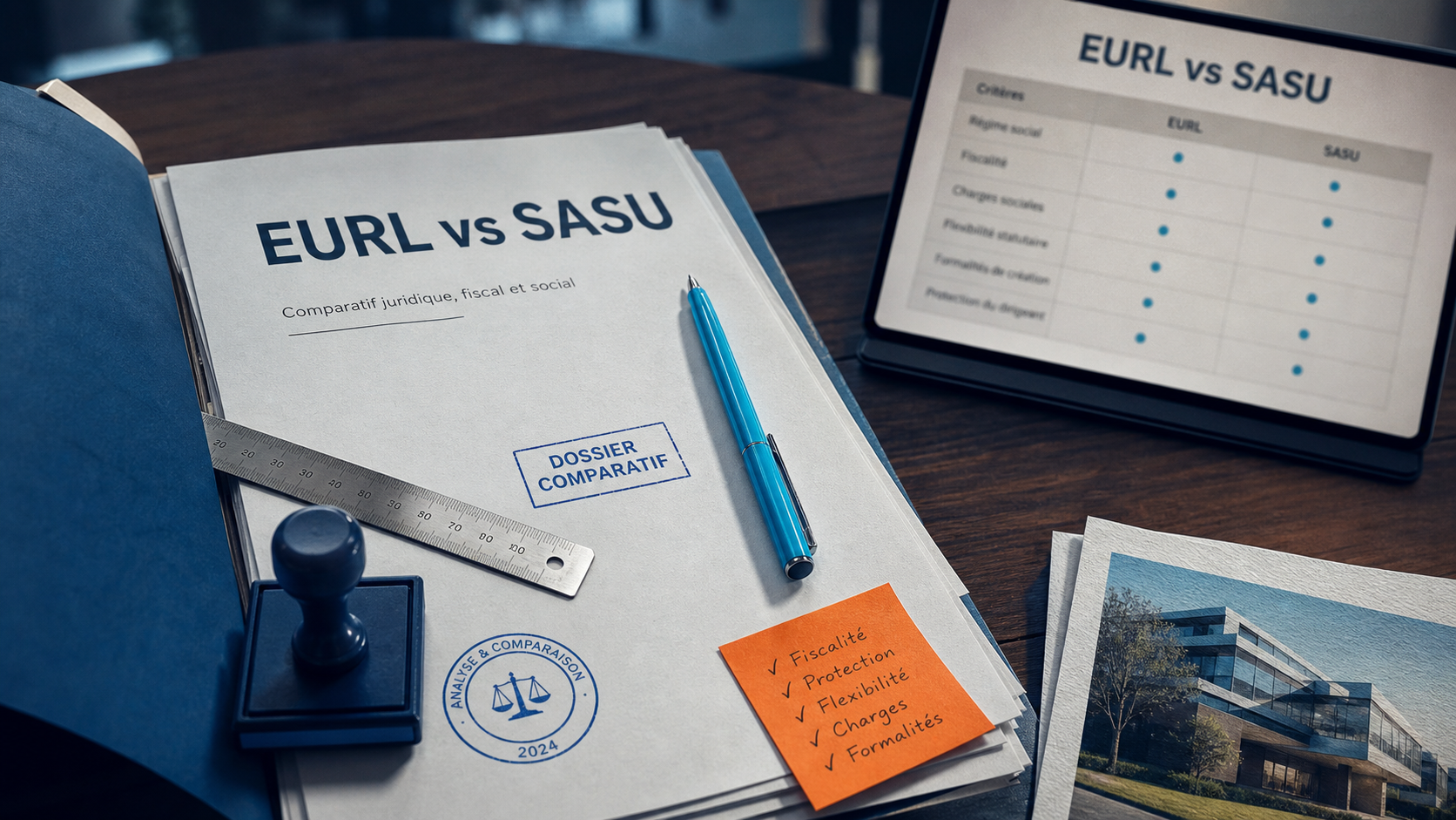 EURL vs SASU : comparaison en 2025 sur bureau