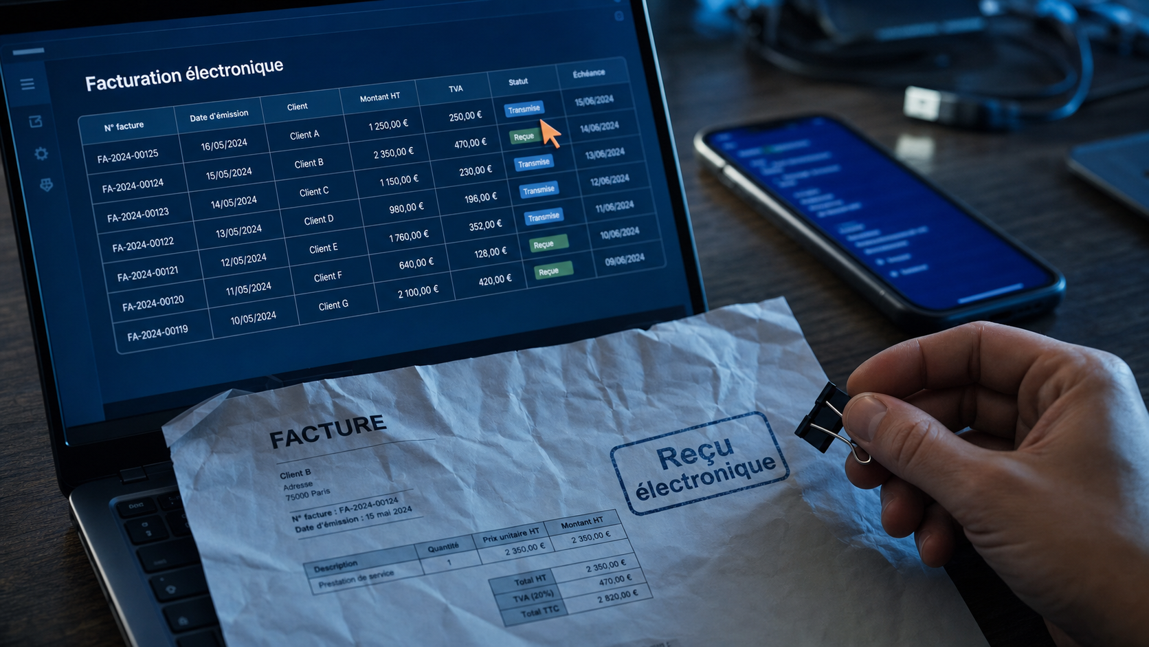 Facture électronique auto entrepreneur : calendrier et obligations