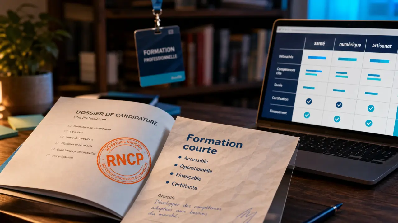 Formations courtes : dossier RNCP et fiche de formation