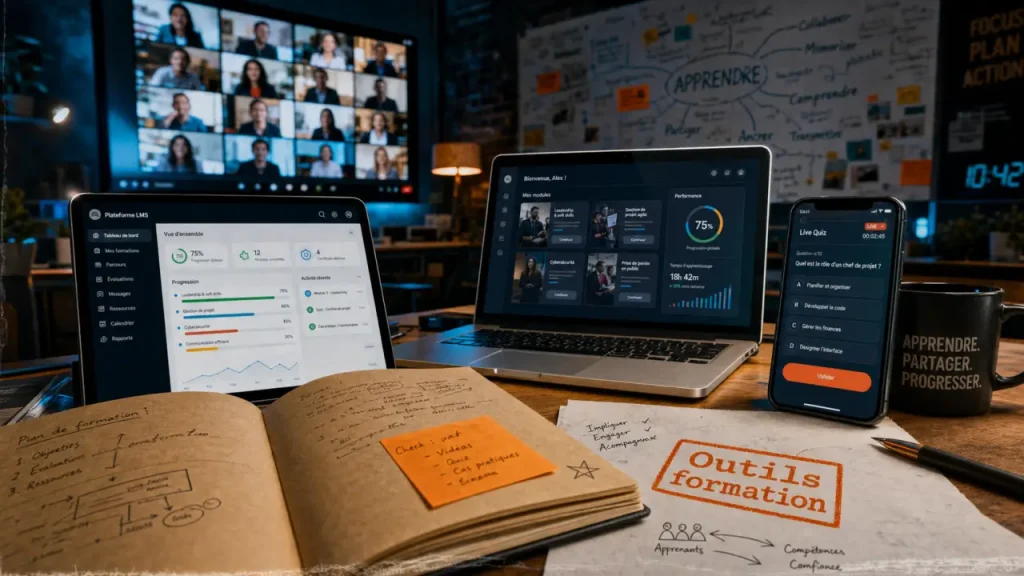 Outil de formation : choisir selon le format, l’interactivité et le budget