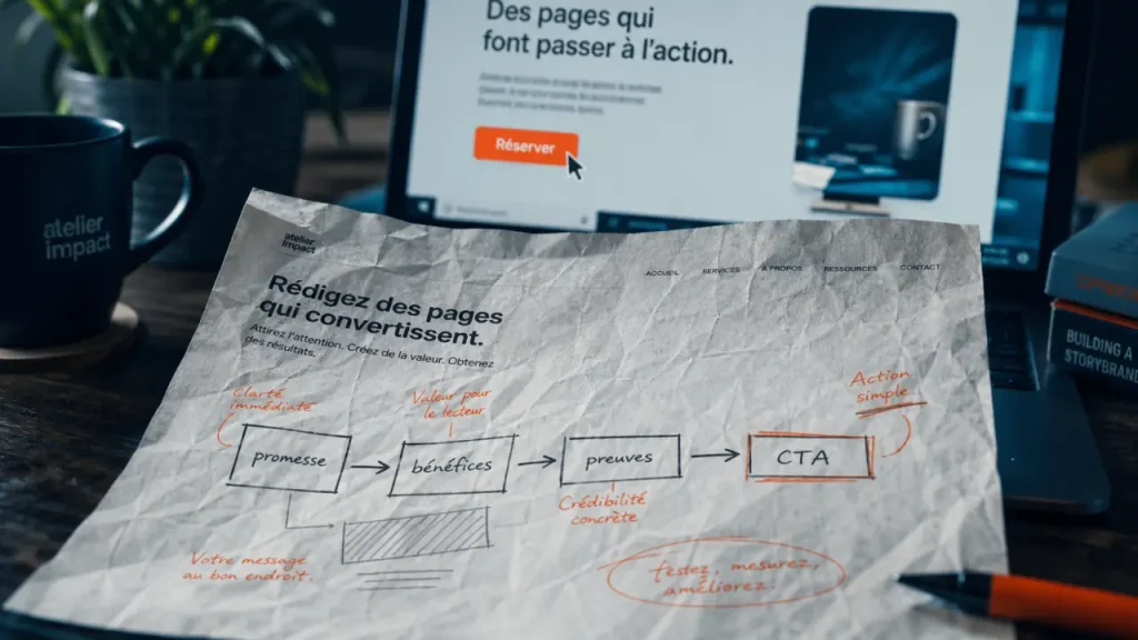 Page de vente : promesse claire, preuves et erreurs qui freinent la conversion