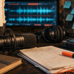 Podcast entreprise : micro studio et carnet, stratégie éditoriale avant premier épisode