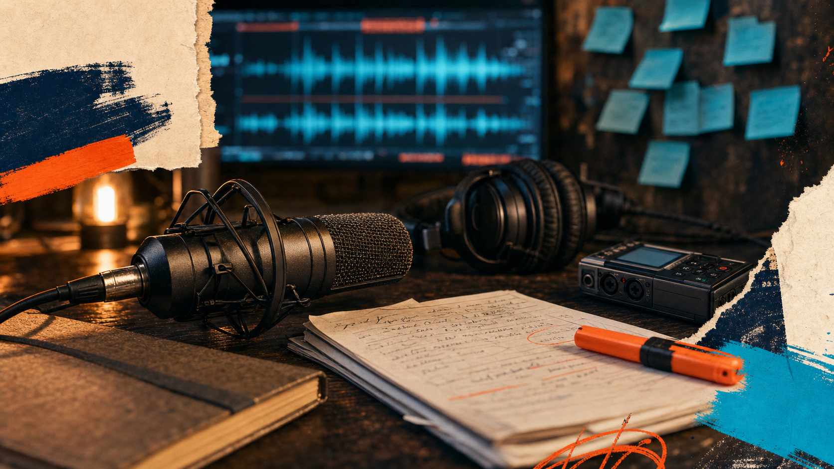 Podcast entreprise : micro studio et carnet, stratégie éditoriale avant premier épisode