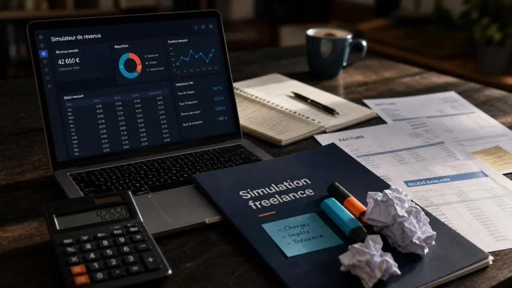 Simulation freelance : ce que changent les frais, les cotisations et les dividendes sur votre revenu net