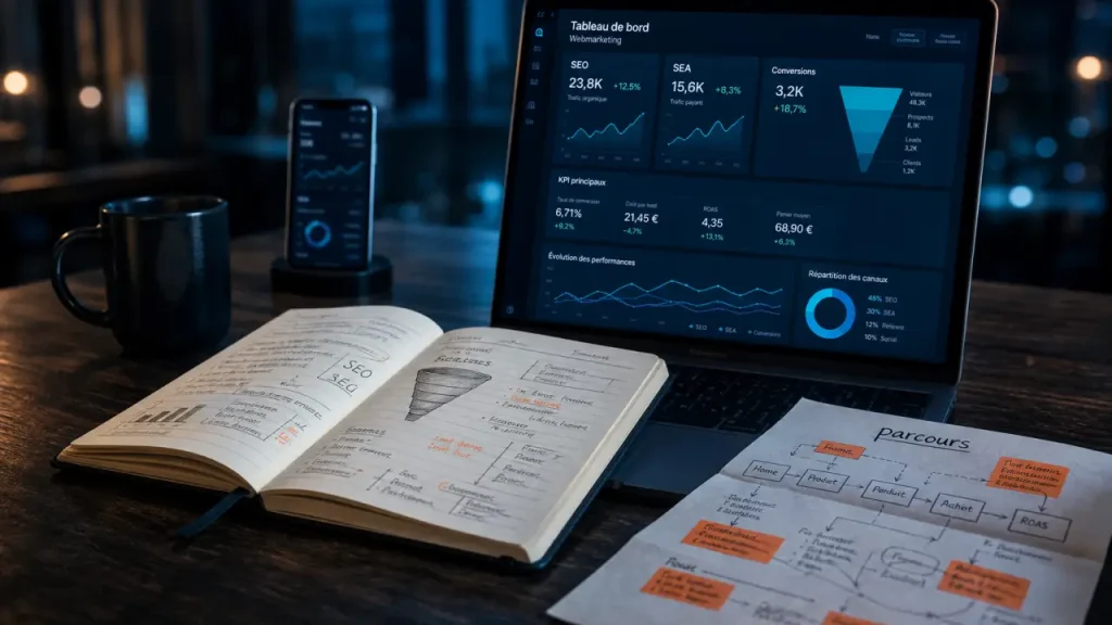 Webmarketing : SEO, publicité, IA et AEO pour attirer du trafic qualifié