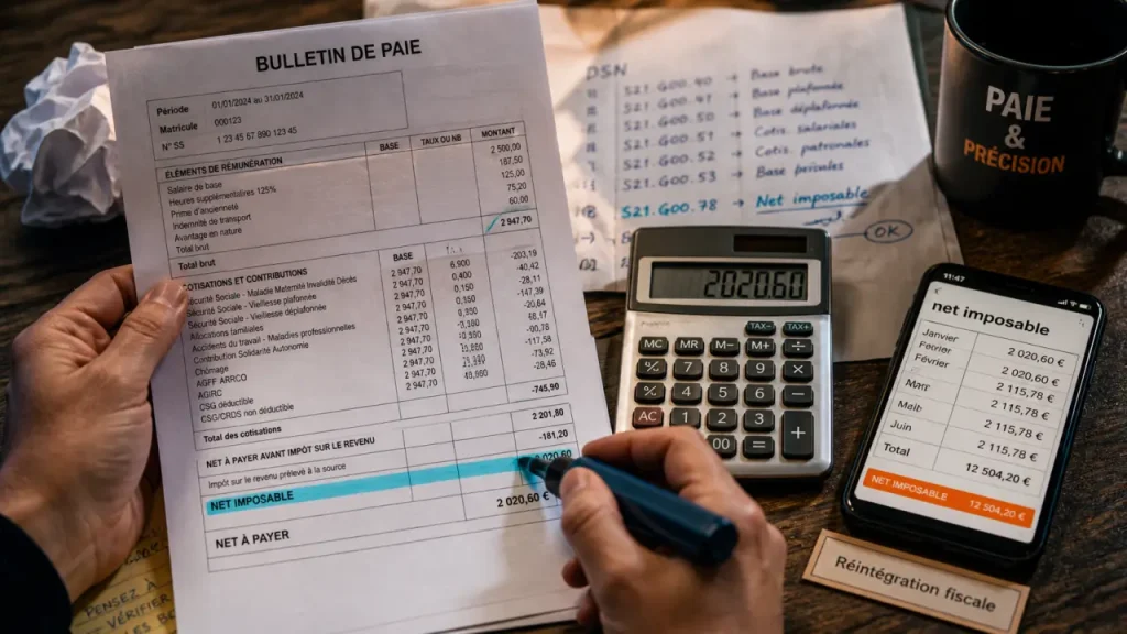 Réintégration fiscale sur la fiche de paie : mutuelle dès le 1er euro, PASS 2026 et calcul des plafonds