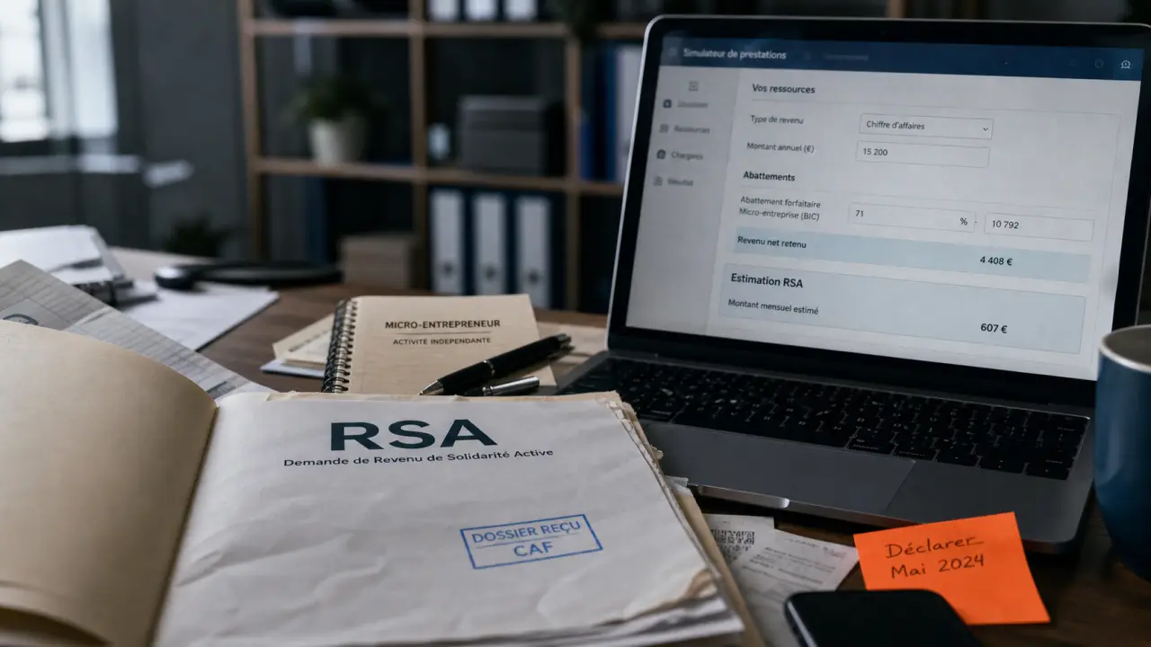 RSA et micro entreprise : calcul chiffre d’affaires, abattement CAF