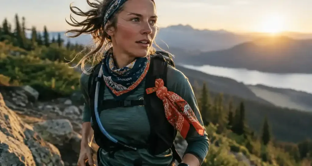 Bandana avec logo pour marque outdoor : un support adapté aux publics actifs