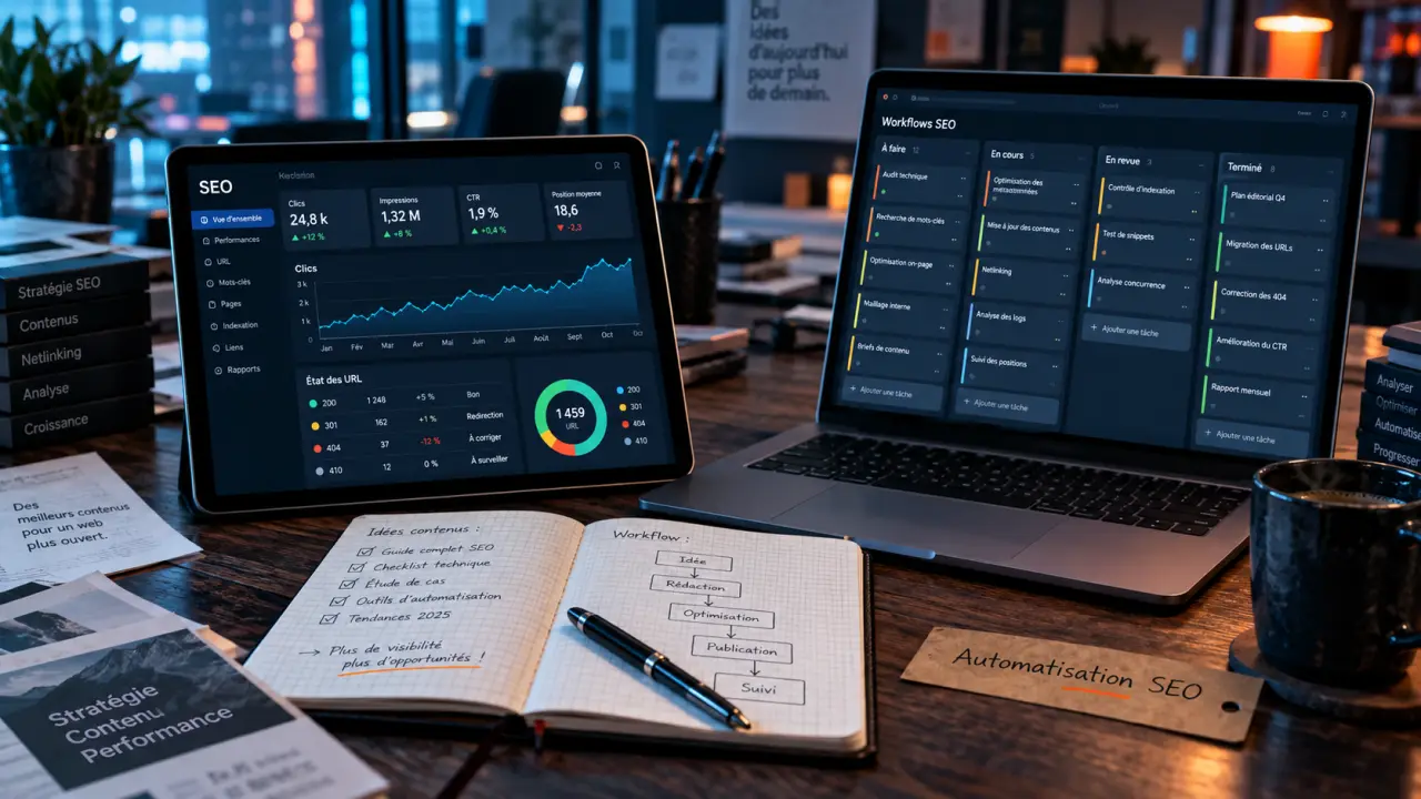 Formation automatisation seo rennes : dashboard SEO et workflows
