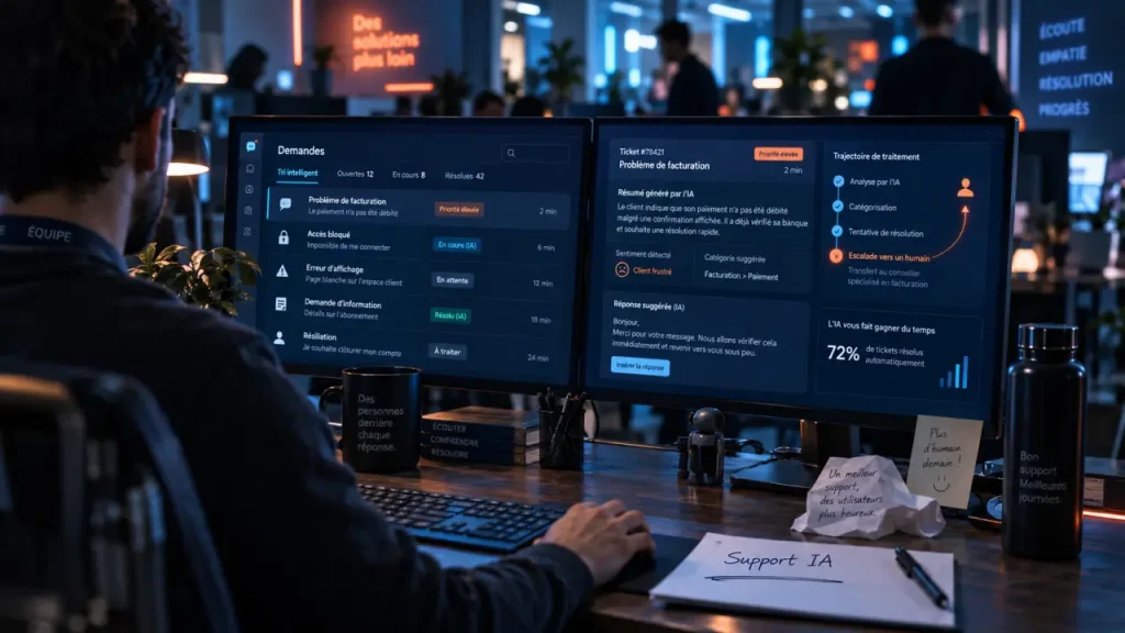 Le support client IA accélère les réponses sans remplacer le jugement humain